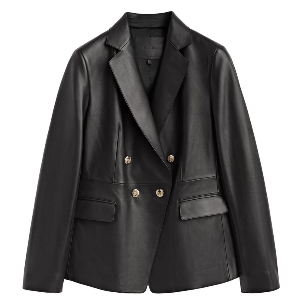 Massimo Dutti Nappa leather blazer. Brand New!!!